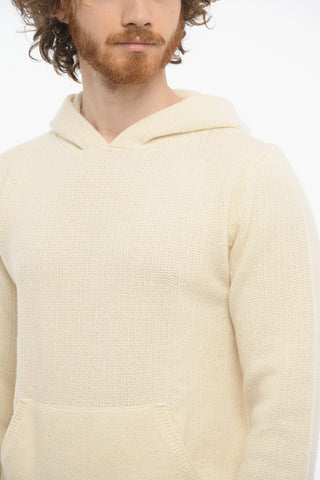 Knitted hoodie with patch Pocket