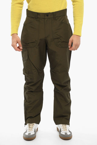 Cotton and Nylon Regular Waist Cargo Pants