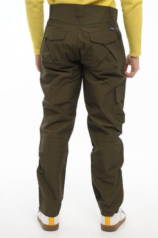 Cotton and Nylon Regular Waist Cargo Pants