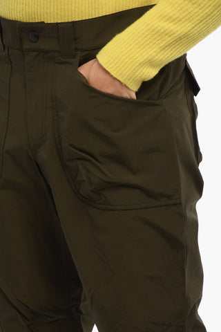 Cotton and Nylon Regular Waist Cargo Pants