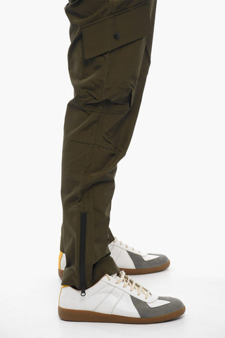 Cotton and Nylon Regular Waist Cargo Pants