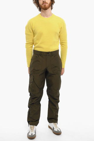 Cotton and Nylon Regular Waist Cargo Pants
