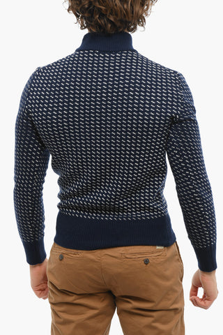 Maglia in Lana e Cashmere a Collo Alto