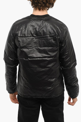 V-Neck Padded Jacket with Snap Buttons