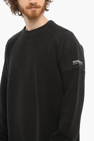 PENN-RICH Wavy Motif OTTOMAN Crew-Neck Sweatshirt