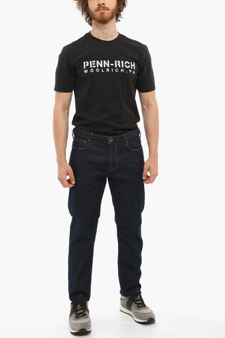 PENN-RICH Stretch Denim Jeans with Visible Stitching 18cm