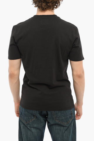 PENN-RICH T-Shirt Girocollo in Tinta Unita con Logo a Contrasto