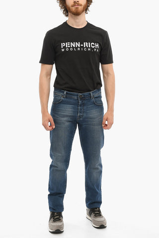 PENN-RICH Regular Waist Stretch Denim Jeans 19cm