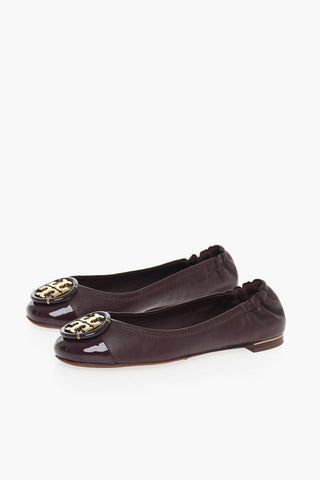 Letaher Ballerinas With Logo Detail