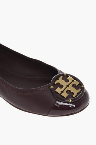 Letaher Ballerinas With Logo Detail