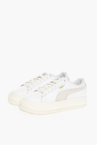 Leather MAYU Sneakers With Suede Detail And Rubber Soles