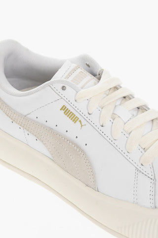 Leather MAYU Sneakers With Suede Detail And Rubber Soles
