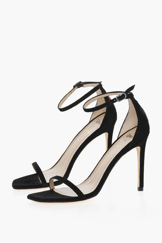 DISNEY Suede Leather Sandals With Rhinestones Heel 10 cm
