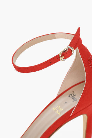 DISNEY Suede Leather Sandals With Rhinestones Heel 10 cm