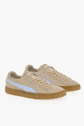 MAISON KITSUNE Suede Leather TRAVERTINE Low-Top Sneakers