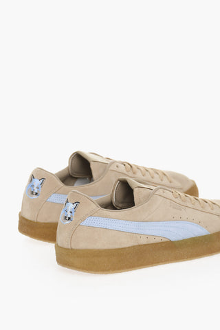 MAISON KITSUNE Suede Leather TRAVERTINE Low-Top Sneakers