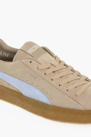 MAISON KITSUNE Suede Leather TRAVERTINE Low-Top Sneakers