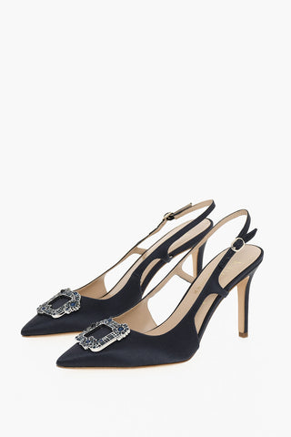 Pointed Pumps With Straps Heel 11 cm