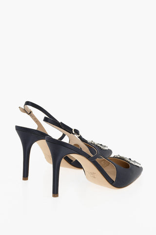 Pointed Pumps With Straps Heel 11 cm