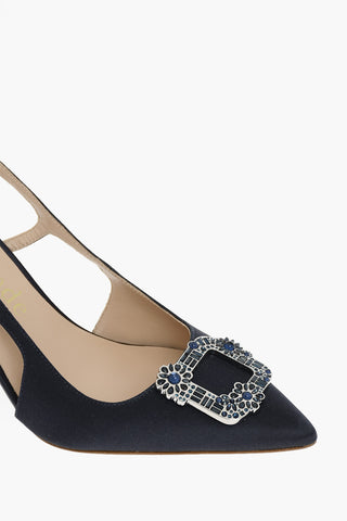 Pointed Pumps With Straps Heel 11 cm