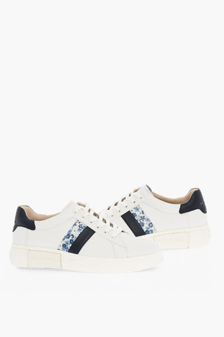 Leather Low-top KESWICK 2 Sneakers With Flower Print