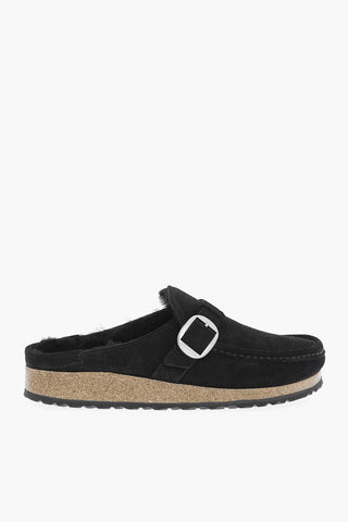 Suede Leather Padded BUCKLEY Mules With Buckle