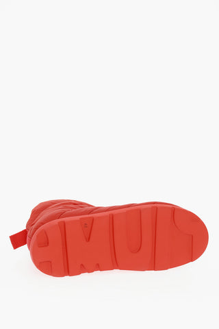 Asymmetric Padded Boots With Ruber Sole