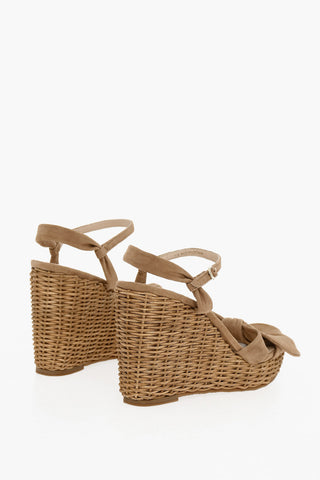 Sandali Con Zeppa In Pelle Scamosciata 11 cm