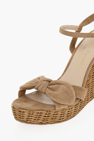 Sandali Con Zeppa In Pelle Scamosciata 11 cm