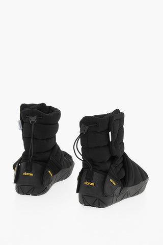 Padded Boots With Vibram Sole And Velcro Closure