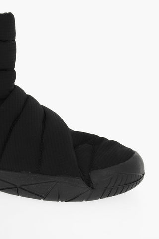 Padded Boots With Vibram Sole And Velcro Closure