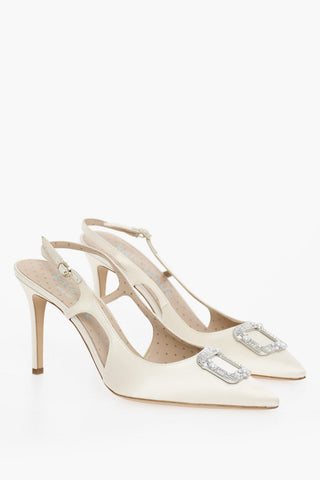 Pointed Pumps With Straps Heel 11 cm