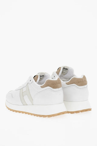 Leather Low-top Sneakers Pearl Effect