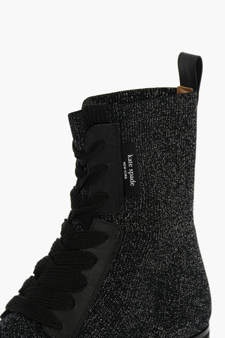 Anfibi In Tessuto Elasticizzato Con Dettagli In Lurex