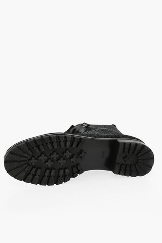 Anfibi In Tessuto Elasticizzato Con Dettagli In Lurex