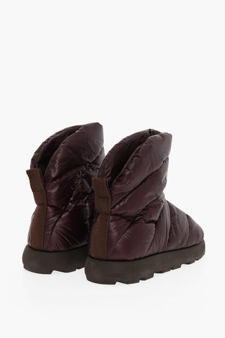 Asymmetric Padded Boots With Ruber Sole