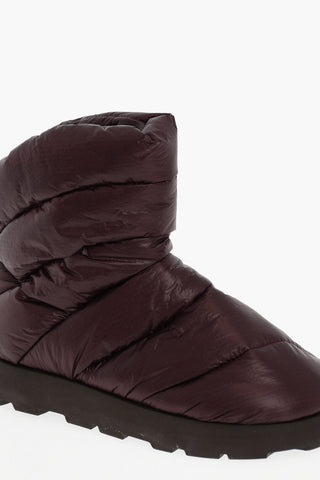 Asymmetric Padded Boots With Ruber Sole