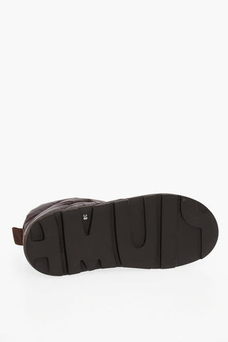 Asymmetric Padded Boots With Ruber Sole