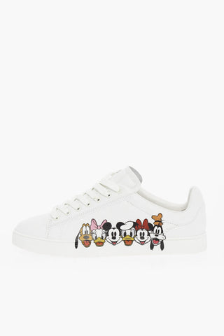 DISNEY Printed Leather Low-top Sneakers