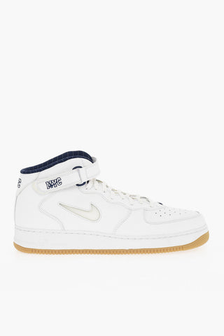 Leather High-top AIR FORCE 1 Sneakers With Adjustable Strap