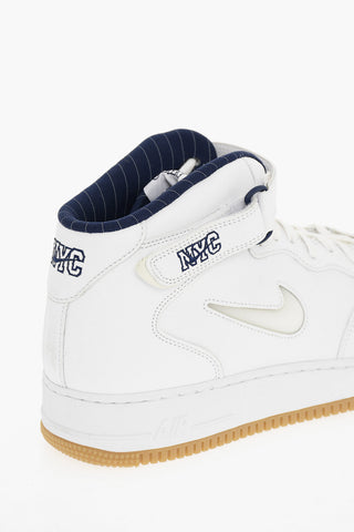 Leather High-top AIR FORCE 1 Sneakers With Adjustable Strap