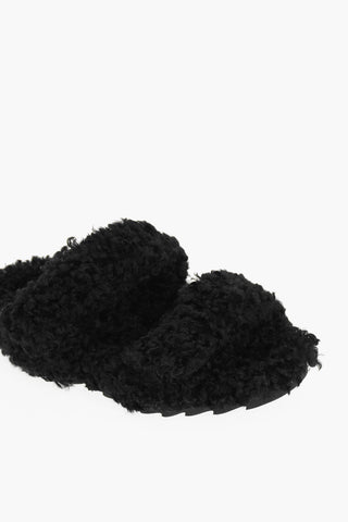 Sandali Ecopelliccia Con Chiusura In Velcro 