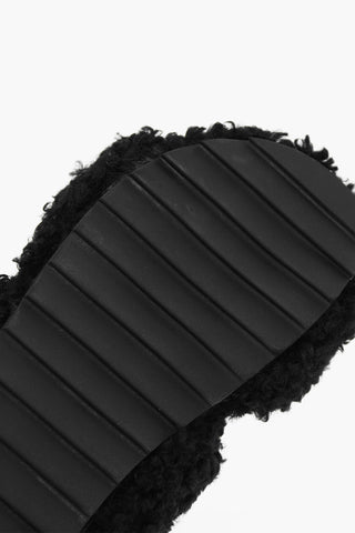 Sandali Ecopelliccia Con Chiusura In Velcro 