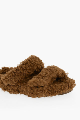 Sandali Ecopelliccia Con Chiusura In Velcro 