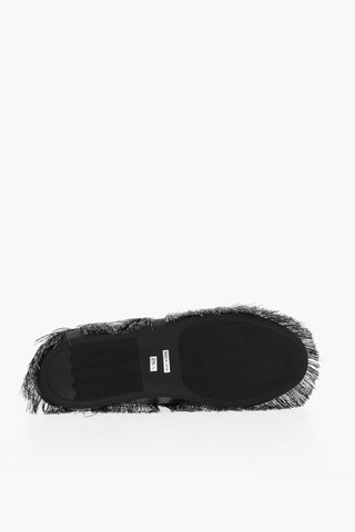 Friged Slip On Sneakers With Rubber Sole