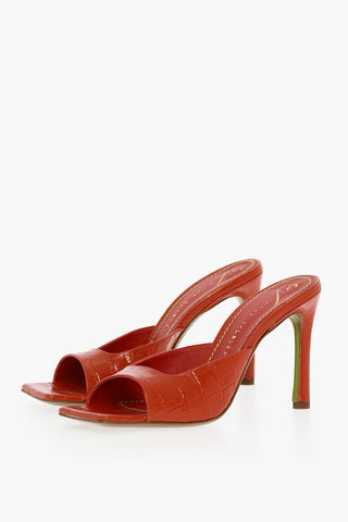 Sandali In pelle stampata Con Tacco 10 cm