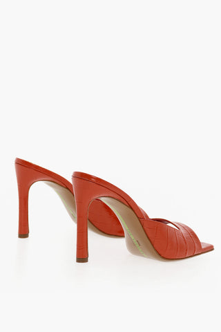Sandali In pelle stampata Con Tacco 10 cm
