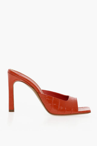Sandali In pelle stampata Con Tacco 10 cm