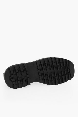 Leather Derby With Platform Shoes