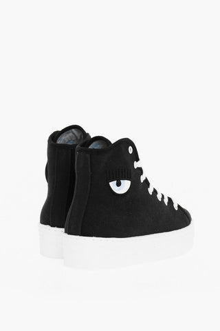 High-top Sneakers With Embroidered Logo
